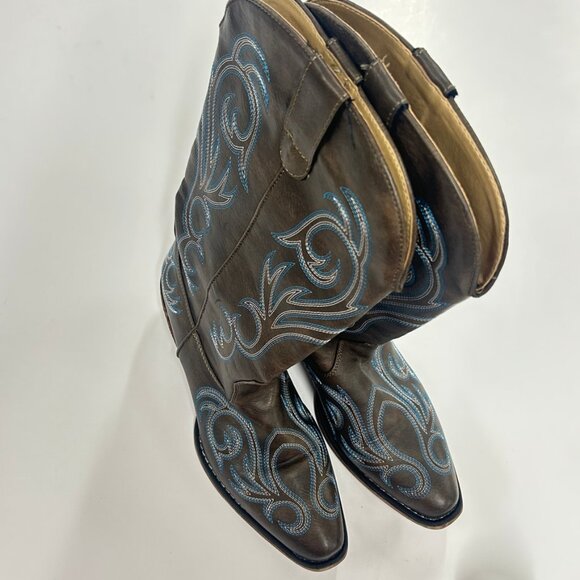 Women’s Roper western Cowboy Boots  – Blue Embroidered Boot size 9.5 - Picture 7 of 9